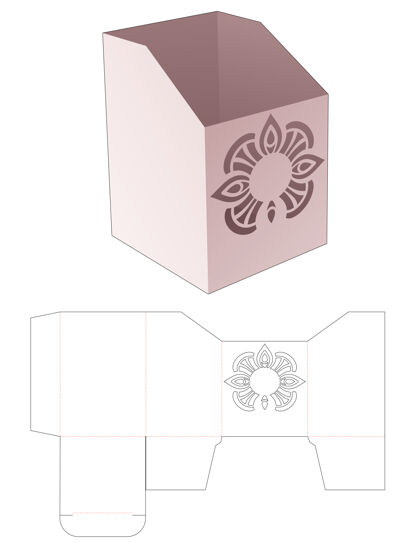 蓝图纸板文具盒与干练曼荼罗模切模板纸空白空