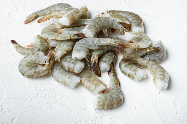 海鲜黑生虎虾套 白石面上食品对虾海洋