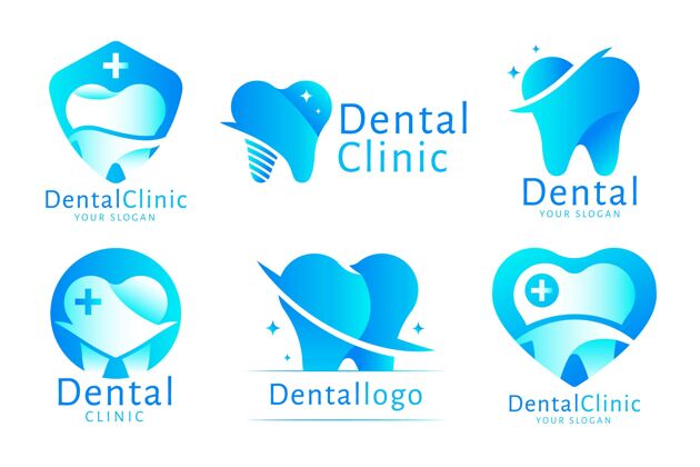 企业一套平面牙科标志模板企业标识牙科标识平面设计