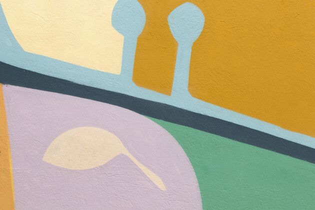 城市彩色抽象形状墙背景特写纹理建筑
