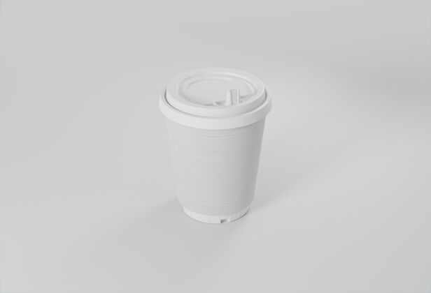 杯子高角度咖啡杯模型品牌热饮料品牌