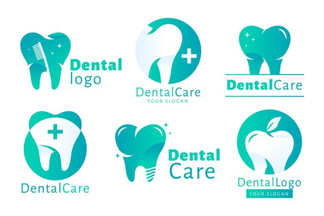 品牌一套平面牙科标志模板品牌企业企业标识