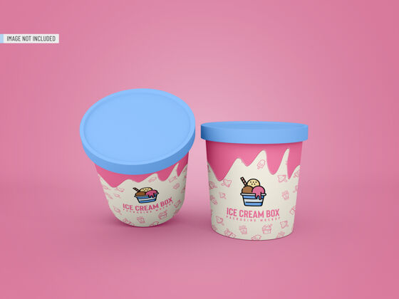 冷冻冰淇淋罐包装模型杯子奶制品冰