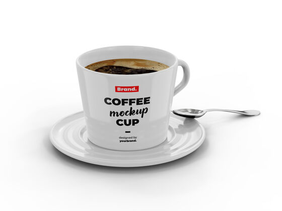 咖啡咖啡杯模型卡布奇诺茶空白的