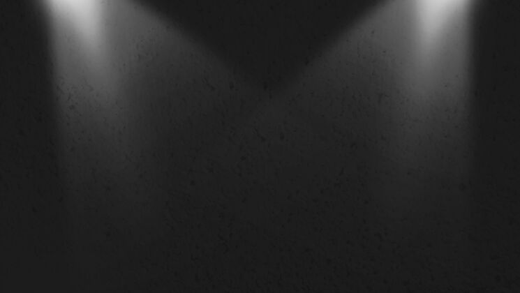房间黑色纹理表面带灯光形状舞台生锈