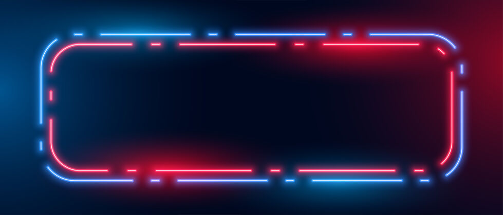 效果蓝红色霓虹灯框背景证明显示Led
