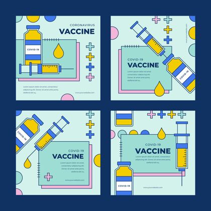 设置直线平板疫苗instagram帖子集治疗Instagram病毒