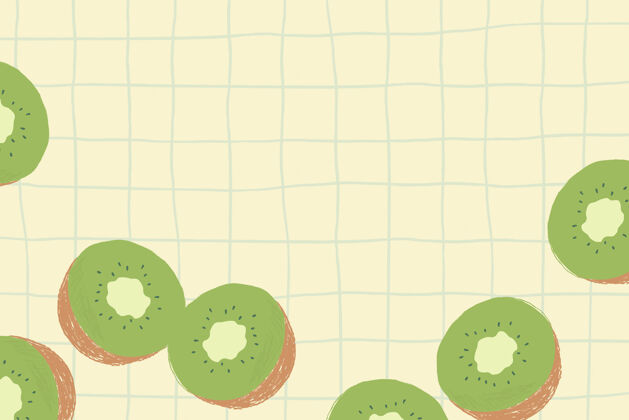 网格奇异果角边界网格图案背景奇异果背景食物