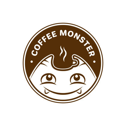 游戏标志咖啡怪兽标志咖啡标志怪物乐趣