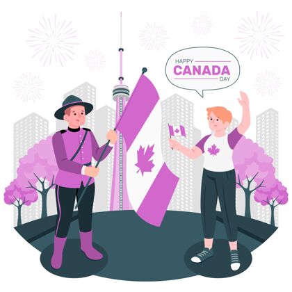 加拿大日庆祝加拿大日的人们概念图人民事件加拿大