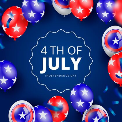 气球背景真实的七月四日独立日气球背景背景美国庆典