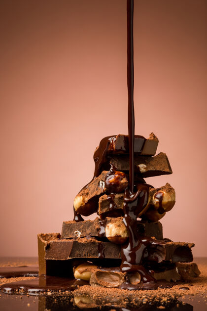 糖果一堆碎巧克力品种巧克力团体