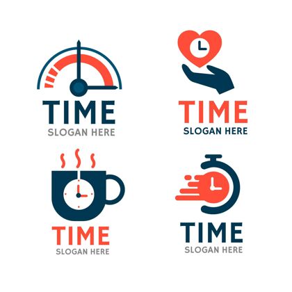 时间标识平面设计时间标志包手表标识标识模板企业标识