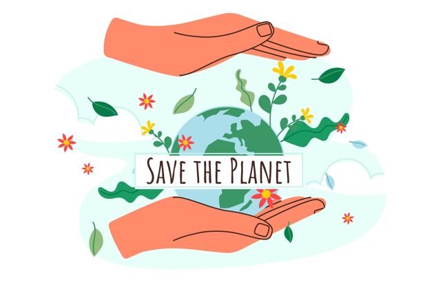 6月5日有机平面世界环境日拯救地球插图国际平面设计生态
