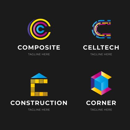 C渐变c标志模板集合Logo模板LetterCCorporate