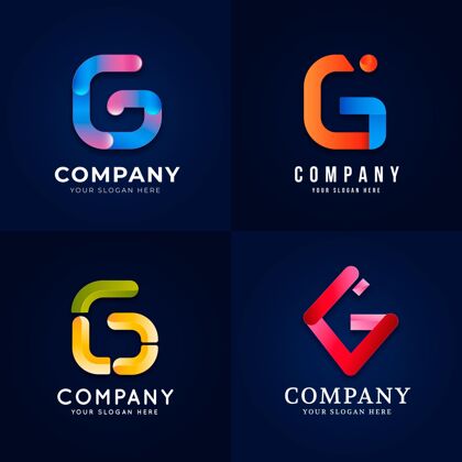 LetterGGradientgletter标志系列Logo模板Businessidentity