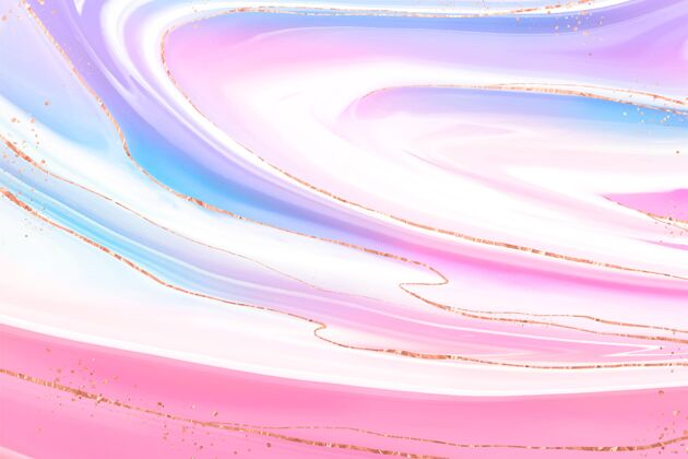 光泽抽象彩色大理石背景动态流体抽象