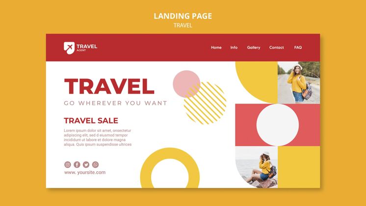 旅游者旅游销售登录页旅游网页模板旅行者