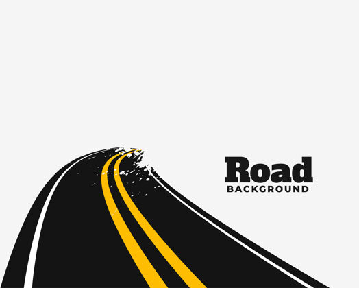 轨道弯道路径插图设计驾驶高速公路旅程
