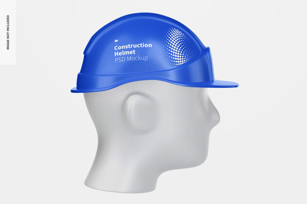 模型带头部模型的建筑头盔 左视图塑料建筑公司