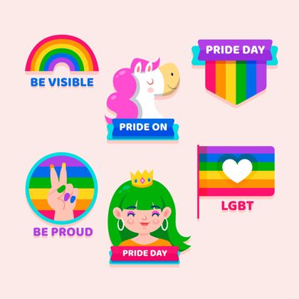 标签卡通骄傲日徽章系列分类同性恋变性