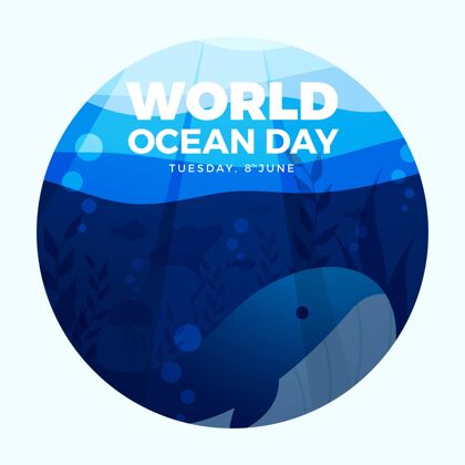 环境平面世界海洋日插图国际平面生态系统