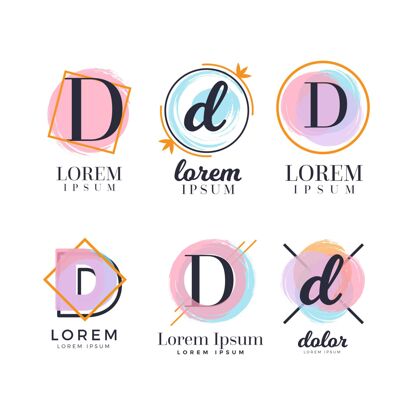 公司彩绘d标志的集合标识标志D标识