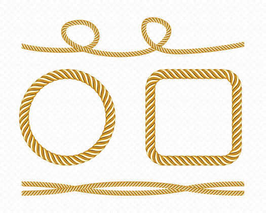 线一套金丝绳和圆形和方形的缎带框架金线物品古董扭曲