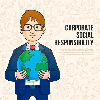 发展手绘企业社会责任理念可持续性社会组织