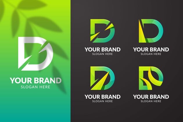 D标识不同的渐变d标志集BusinessLogo品牌