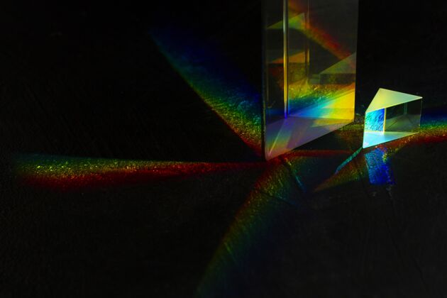 水晶灯光棱镜效果特写光特写光效果