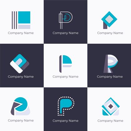 标志模板平面设计p标志模板集合公司标志标志企业标识