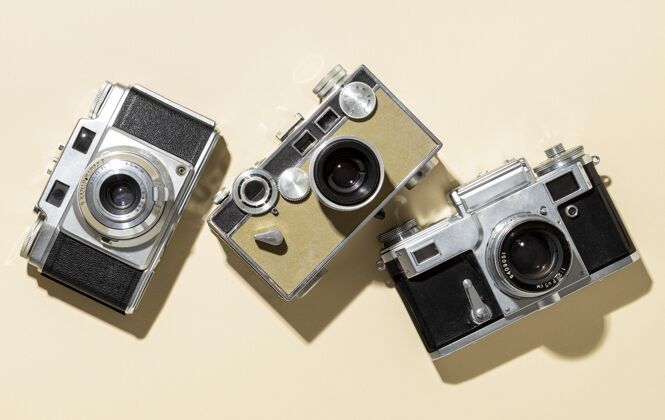 摄影复古相机组成资源旧的古董