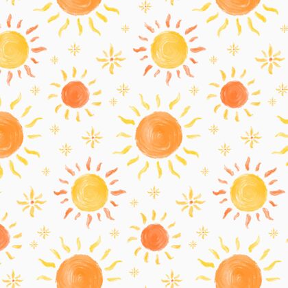 墙纸手绘太阳图案太阳背景手绘太阳墙纸