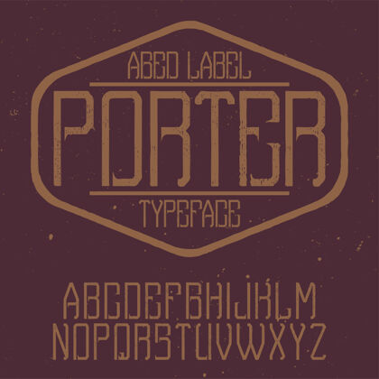 风格复古字母和标签字体命名波特字母排版哥特式