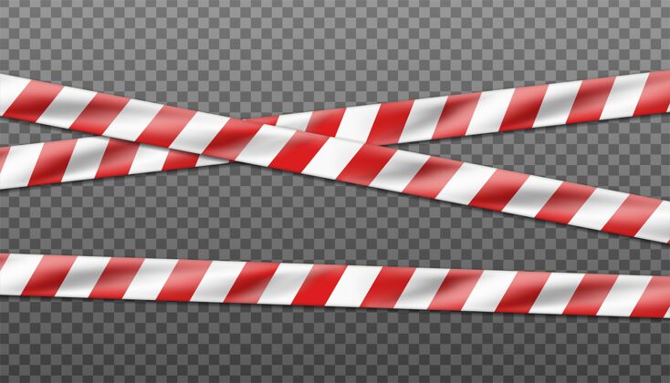 小心媒介危害白色和红色条纹丝带 警示带的犯罪现场或施工区域的警告标志无缝胶带安全