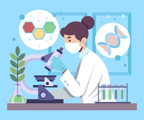 生物技术生物技术概念与女研究员职业科学家分析