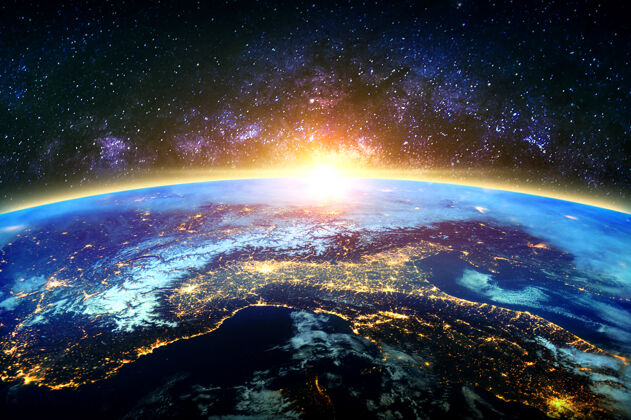 轨道地球和星系这张图片的元素由美国宇航局提供地球入口地球