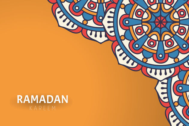 花卉Ramadamkareem背景和曼荼罗装饰漩涡曼荼罗伊斯兰