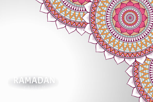背景Ramadamkareem背景和曼荼罗装饰豪华印度阿拉伯语