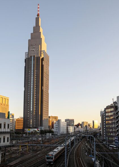 垂直城市景观日本地标城市景观外部建筑