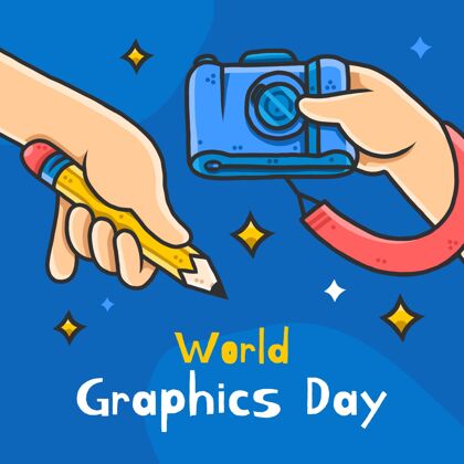 世界传播设计日手绘世界图形日插画国际全球图形