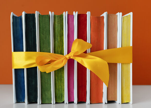 分类彩虹书堆黄丝带教育水平知识
