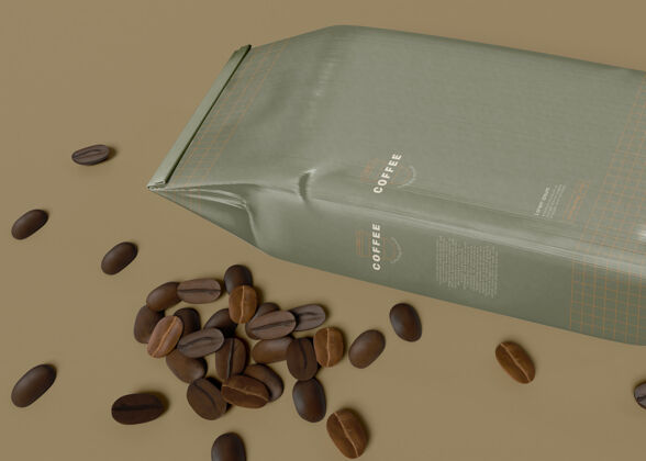 袋纸袋咖啡豆模型可定制回收包装