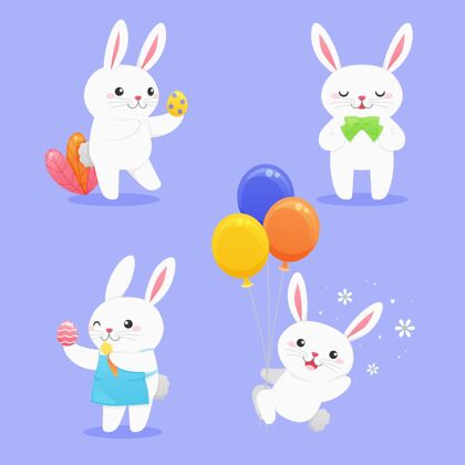 插图复活节兔子系列兔子兔子复活节兔子