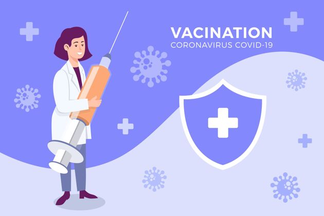 疾病卡通冠状病毒疫苗背景大流行症状卡通