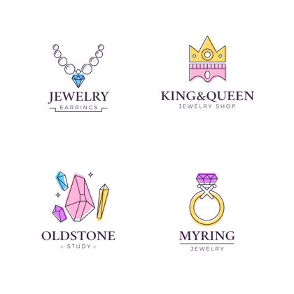 包装线性平面设计珠宝标志系列企业标识公司标识标志