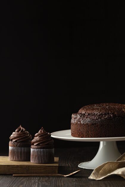 成分各种美味的巧克力蛋糕美味巧克力安排