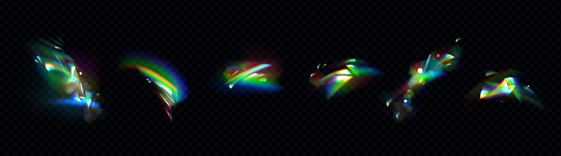 辉光水晶彩虹灯套装六边形纹理设置
