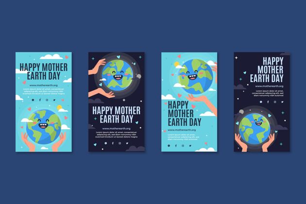 生态系统地球母亲节庆祝活动Instagram故事集社交媒体故事集合收藏